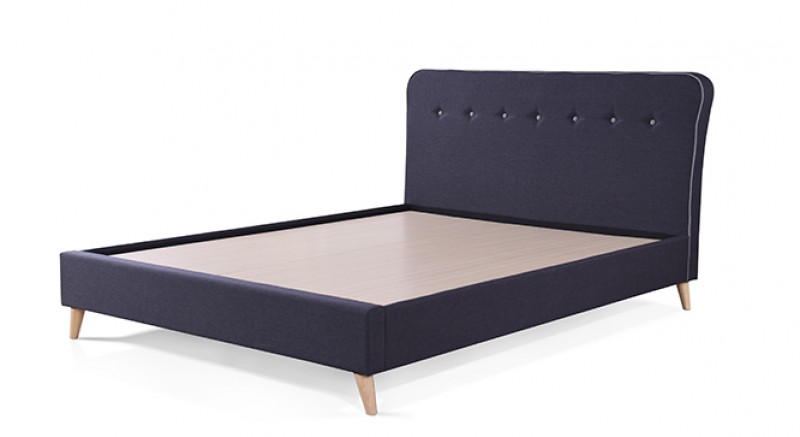 CARBON UPHOLSTERED BED Queen Size  